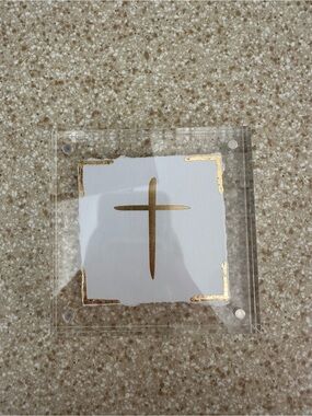 Gold Cross Acrylic Decorative Accent